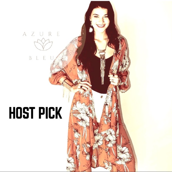 Jackets & Blazers - LAST ONE THATS A WRAP FLORAL KIMONO DUSTER